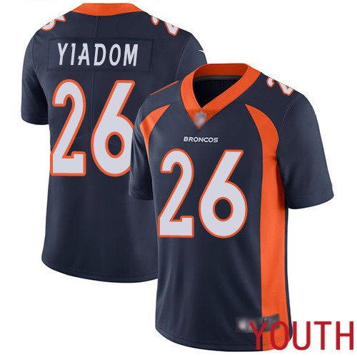 Youth Denver Broncos #26 Isaac Yiadom Navy Blue Alternate Vapor Untouchable Limited Player Football NFL Jersey